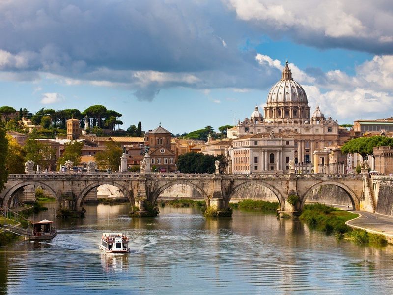 Утренний Рим с купола Собора Святого Петра (4/7)