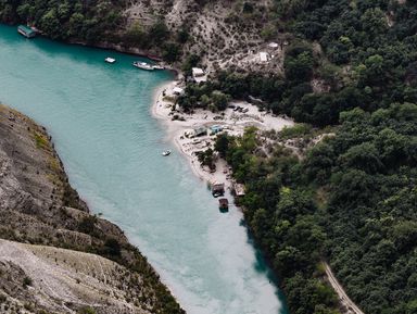Сулакский каньон с высоты и с воды
